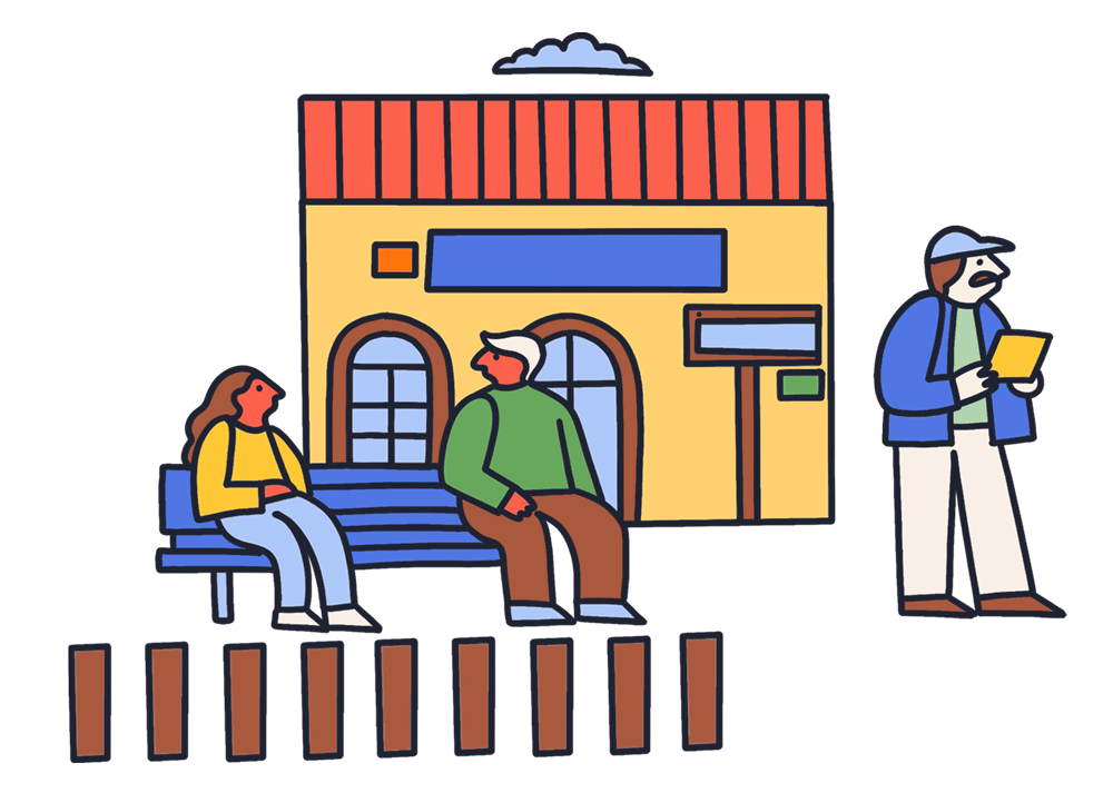 Persones en una estació de tren